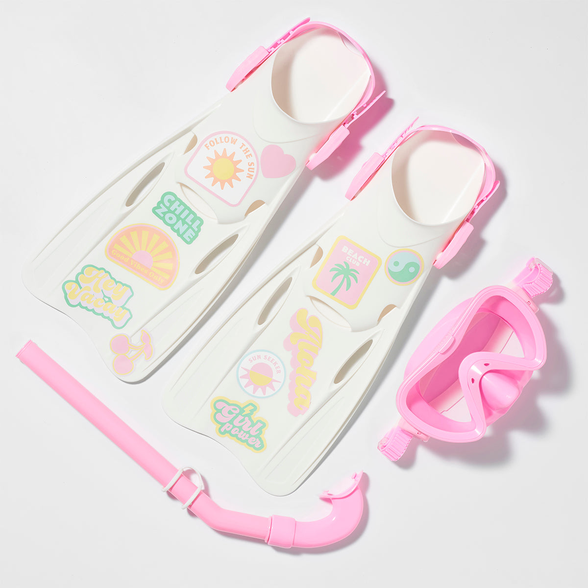 Sunnylife - Pink flippers, mask and snorkel set 