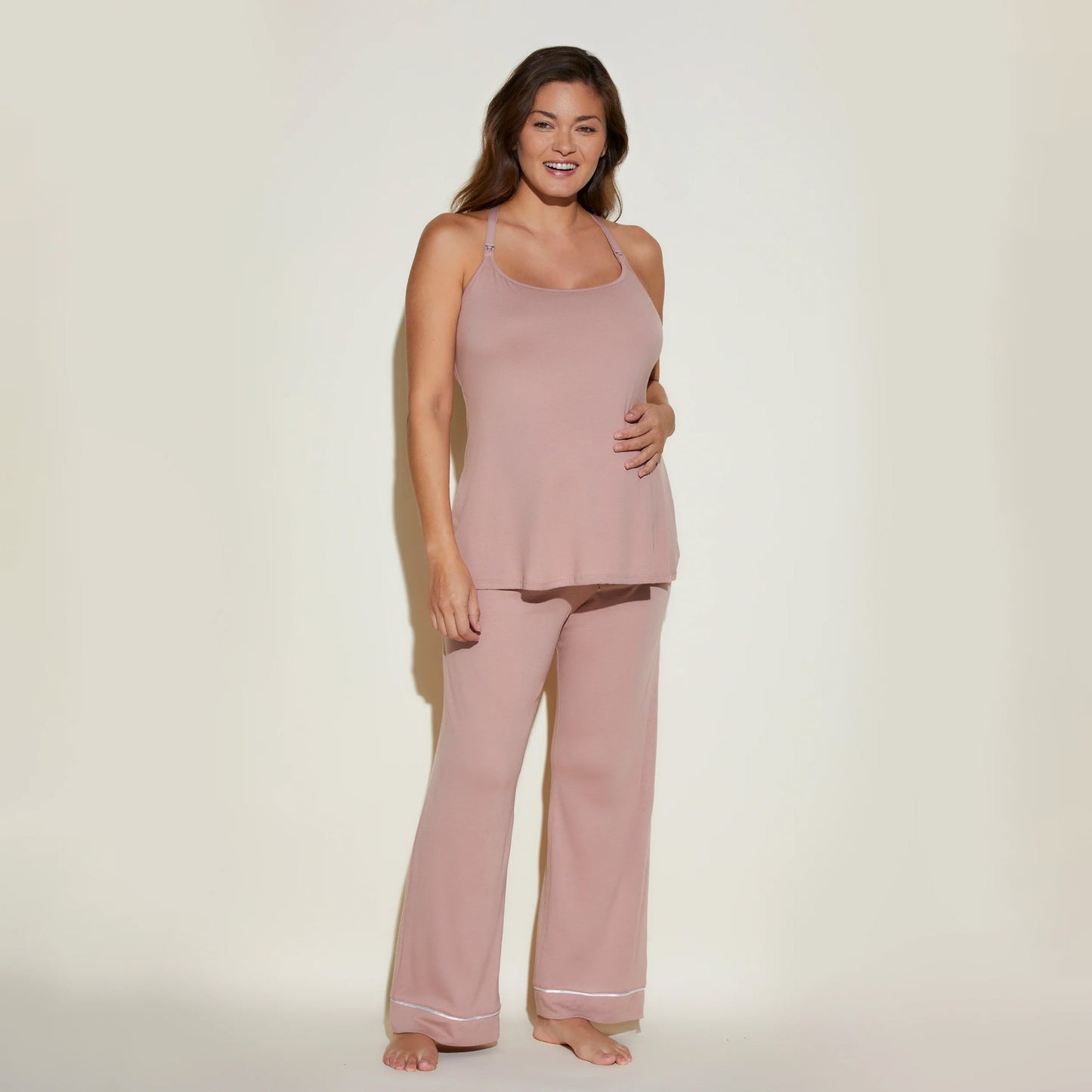 COSABELLA - Nursing 3 Piece Pyjamas Set With Robe pink