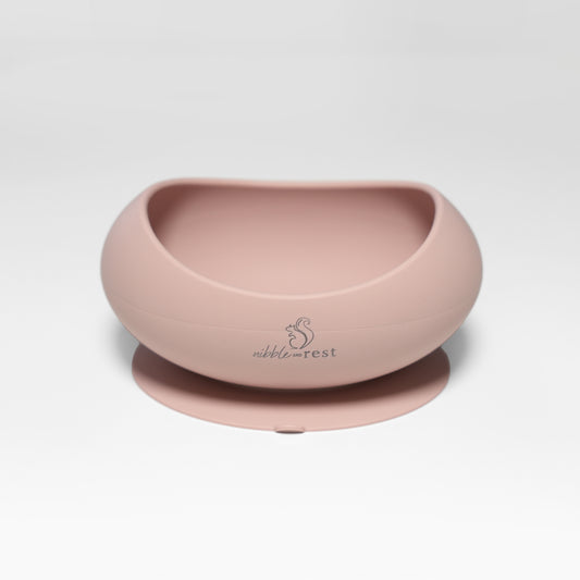 Silicone Suction Bowl Pink Front