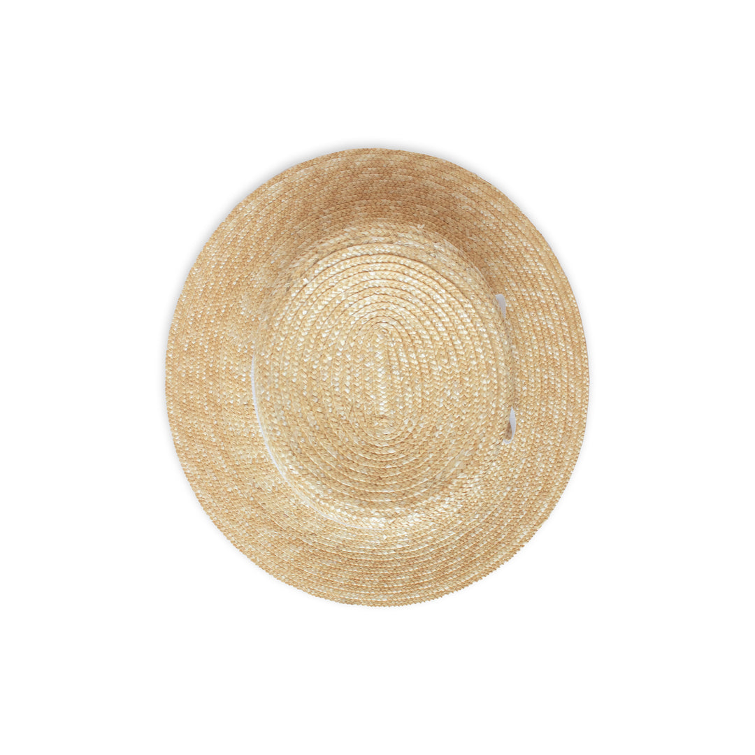 IL GUFO - Beige & White Straw Hat top