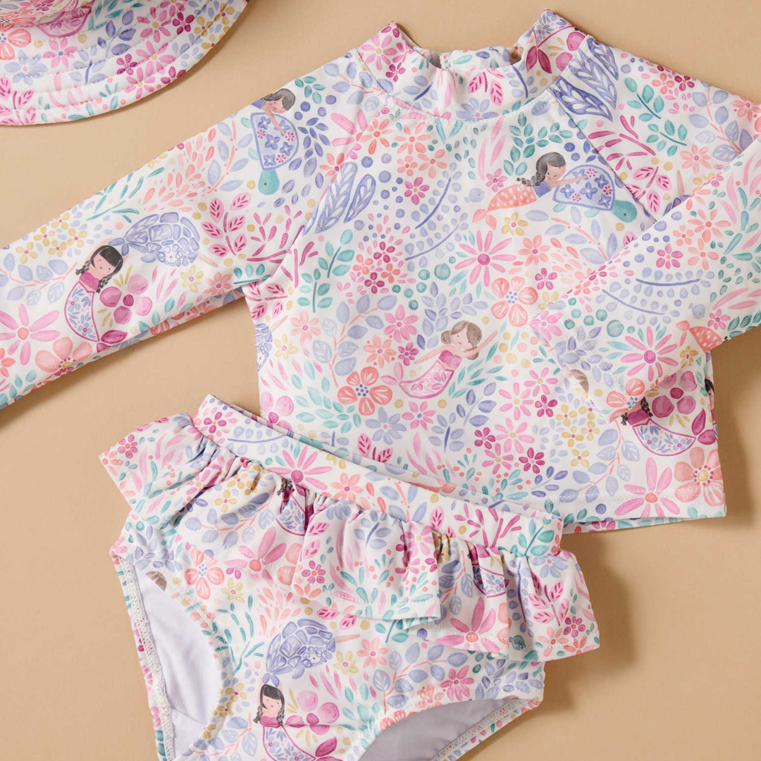 PURE BABY - Printed L/Sleeve Rashie Set