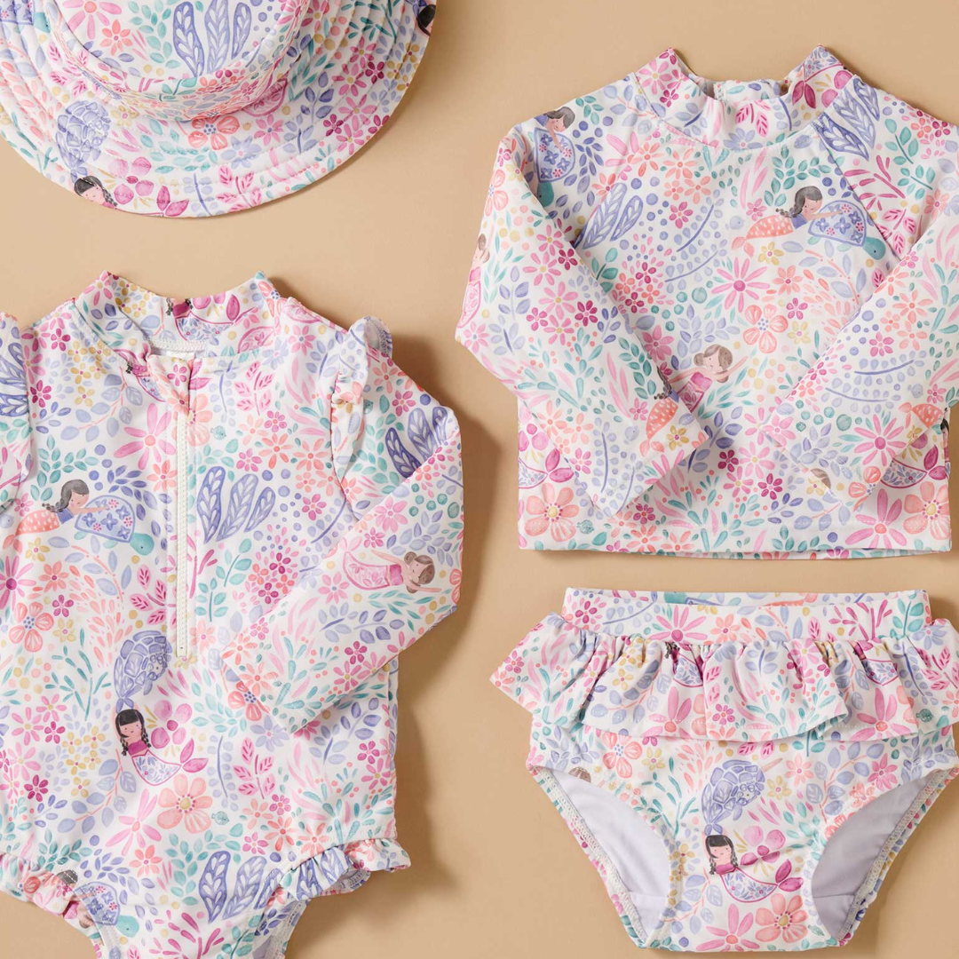 PURE BABY - Printed L/Sleeve Rashie Set