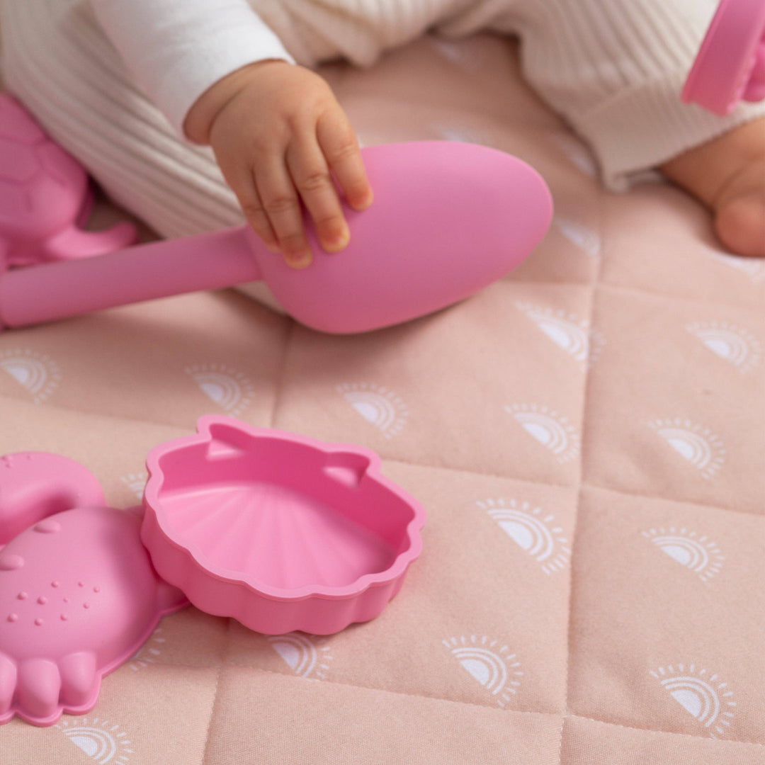 8pc Silicone Bucket Set - Light Pink