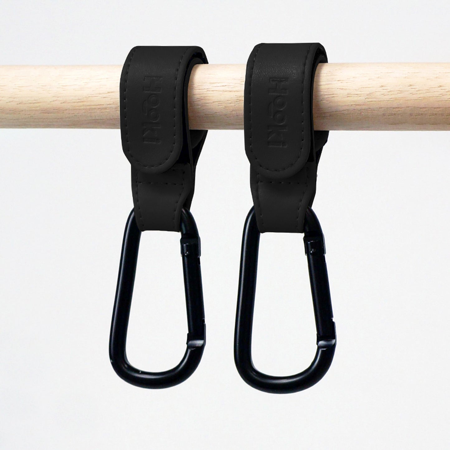 Duo Pram Hook Clip Set Front Black
